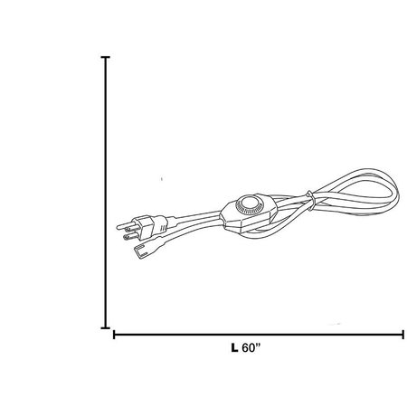 Access Lighting InteLED, 64 Power Cord with Plug and InLine Dimmer, White Plastic 795SPC-WHT